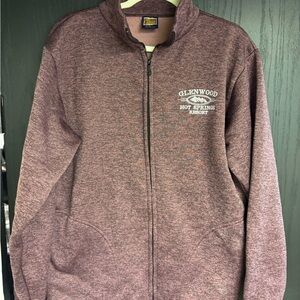Colorado Glenwood Hot Springs Resort Maroon Zip-Up sweatshirt